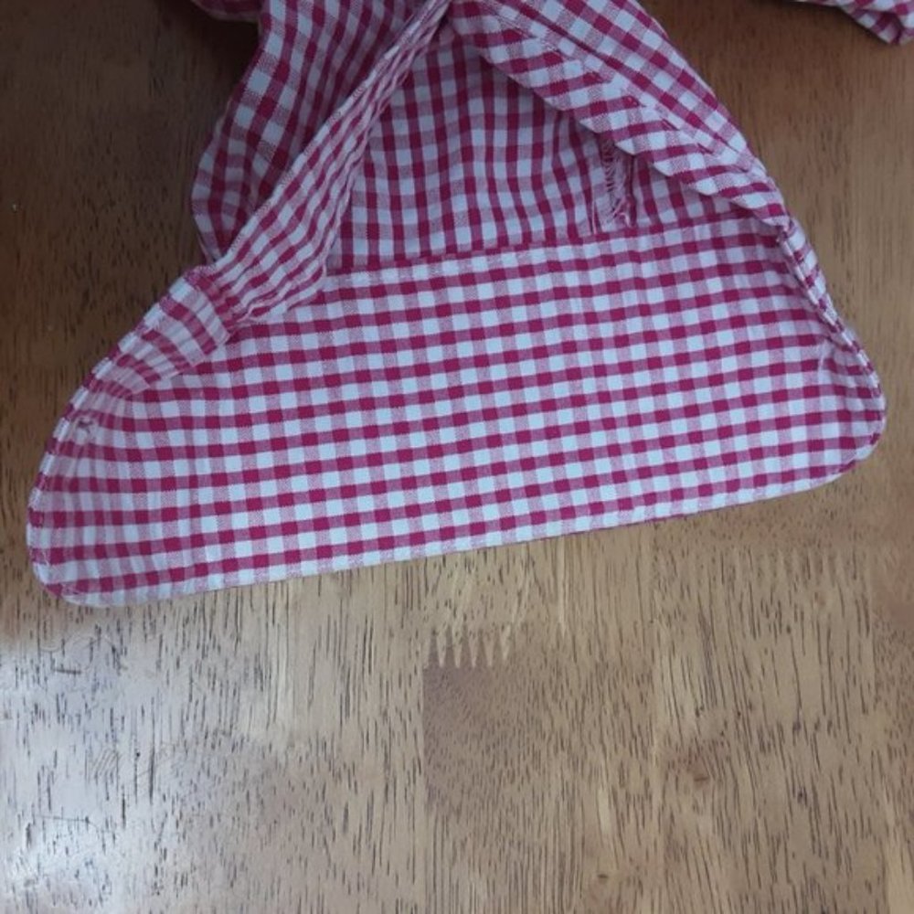 J.Crew Mens Red White Gingham Button Front Long Sleeve Shirt Small - Picture 5 of 9